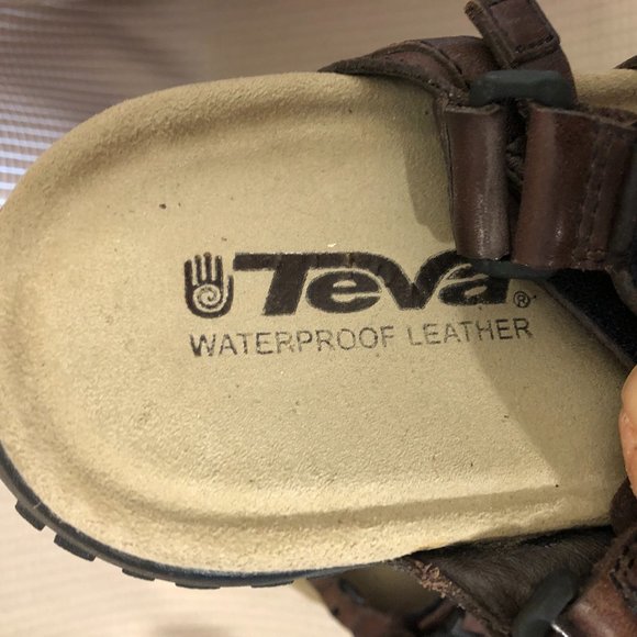 Teva brown leather men sandals, 12 main image 6